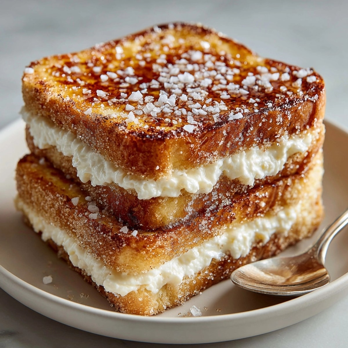 Golden-brown Cinnamon Sugar Toast with Mascarpone, the perfect simple, sweet breakfast treat.