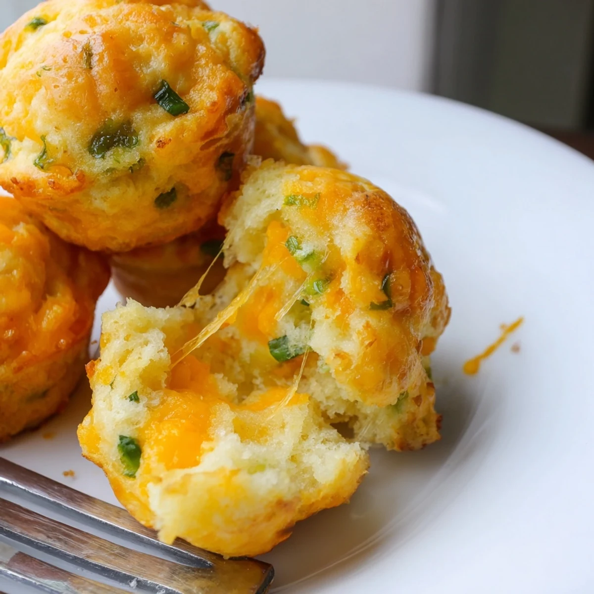 Soft Cheesy Jalapeño Soda Muffin Balls fresh from the oven, golden and delicious.