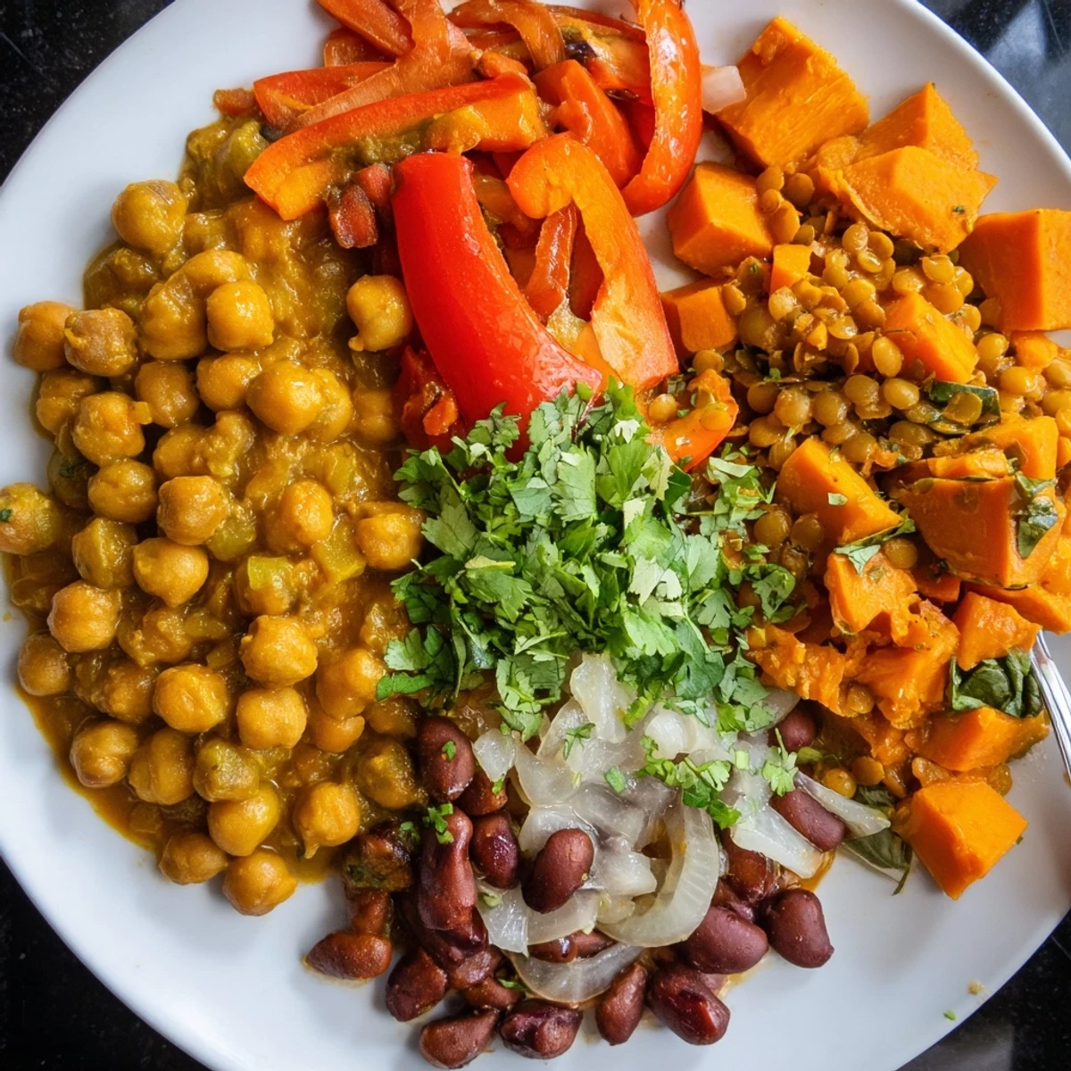A delicious Indian chickpea curry simmered to perfection with bold spices and coconut milk.