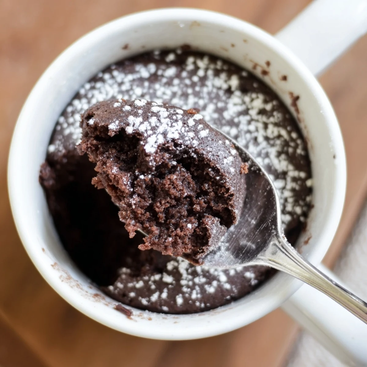 Enjoy a quick bite with this easy microwave mug cake, perfect for a fast treat.