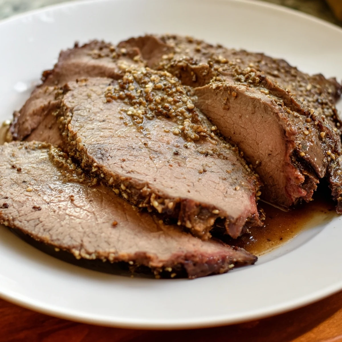 Fork-tender Budget Holiday Chuck Roast, rich in flavor, seasoned with onion soup mix, ready for a feast.