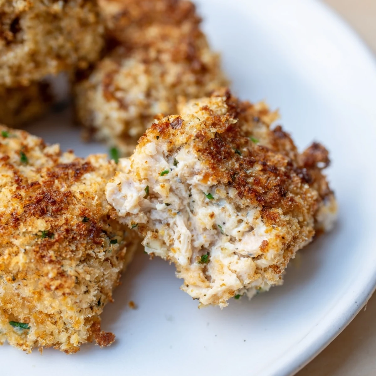 Freshly made spicy ranch chicken croquettes, served with a side of creamy ranch dressing, perfect starter.
