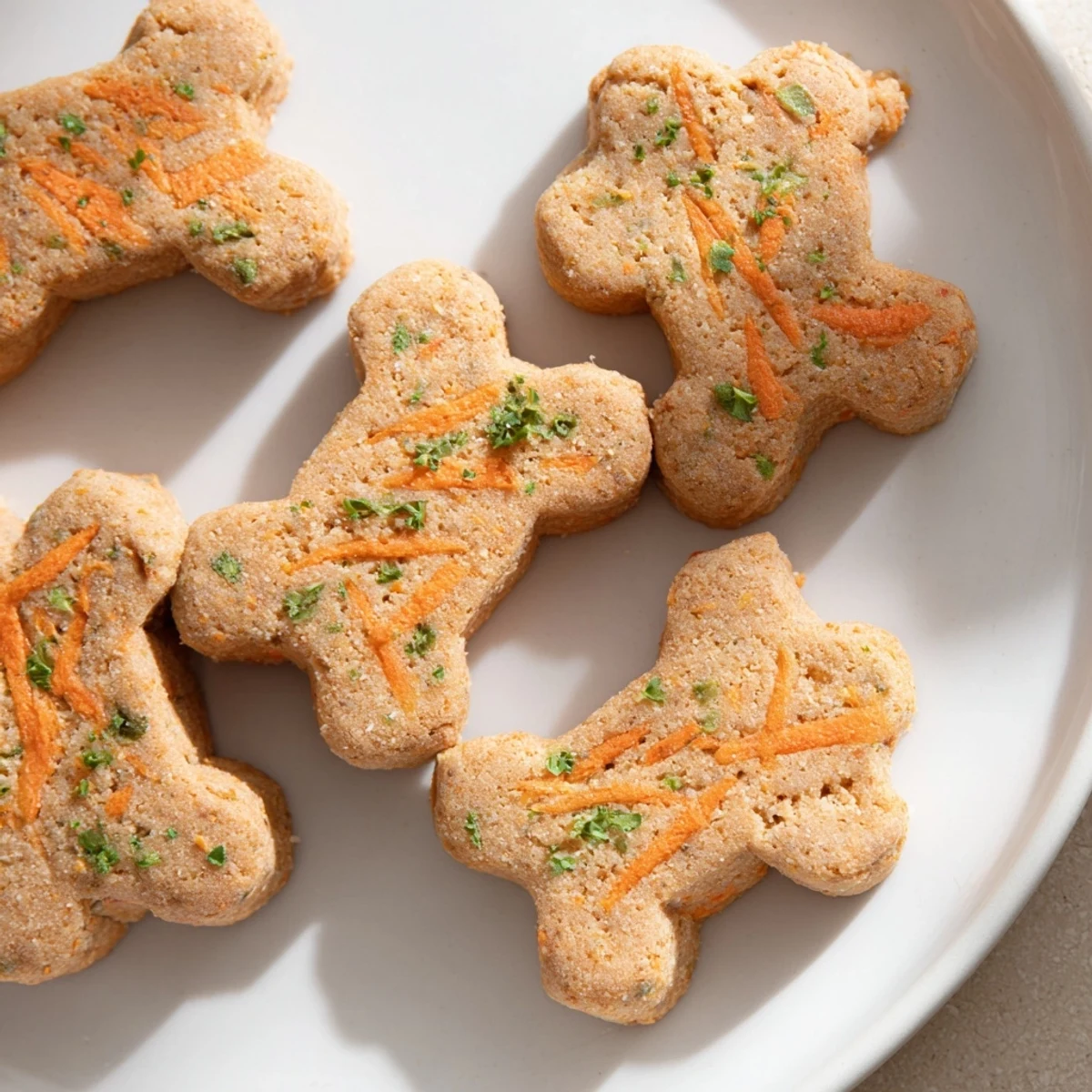 Delectable image of freshly baked Friendly Dog Paw Treats, a perfect homemade dog treat.