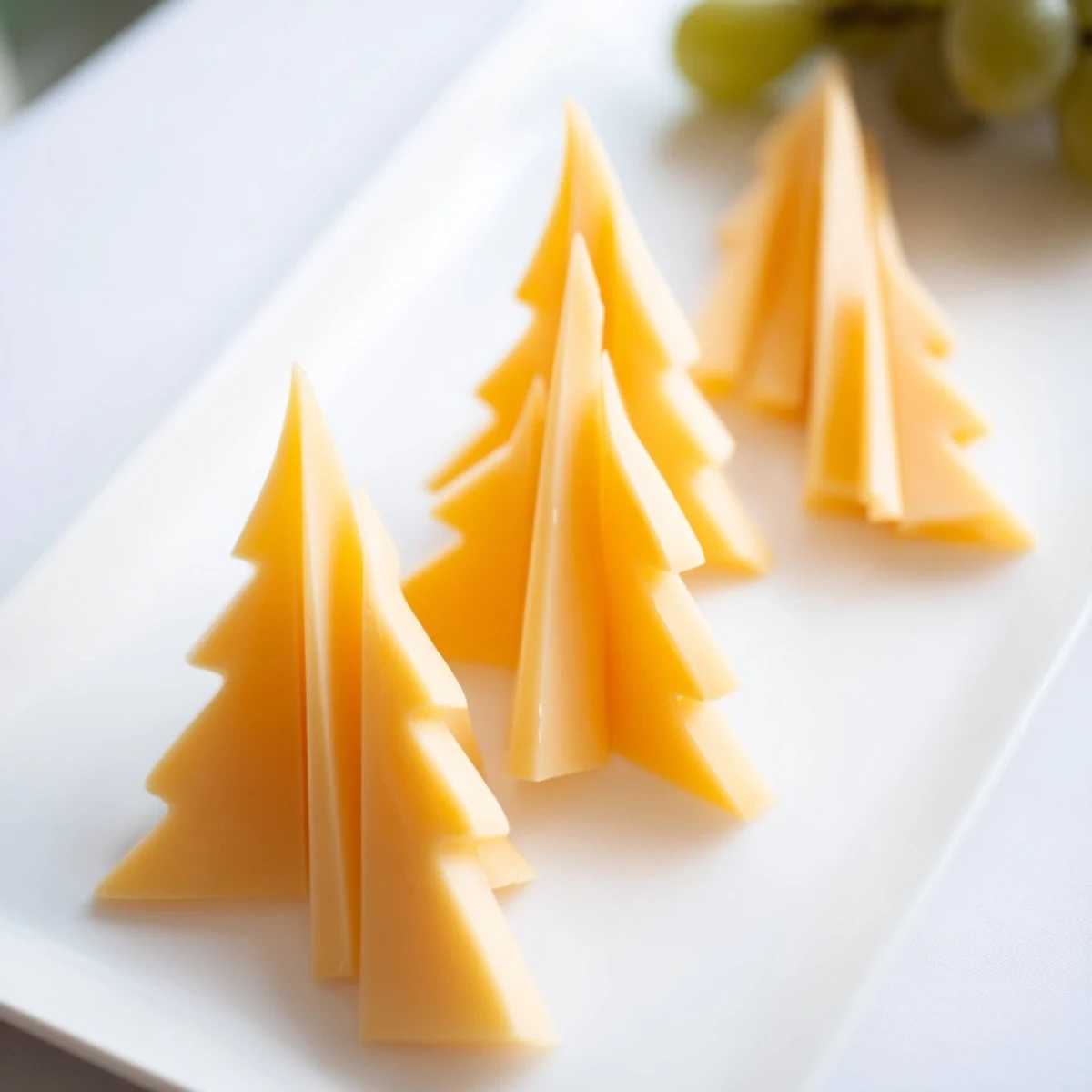 Get party-ready with this The Tannenbaum Border appetizer, cheese slice trees and vibrant grapes included.