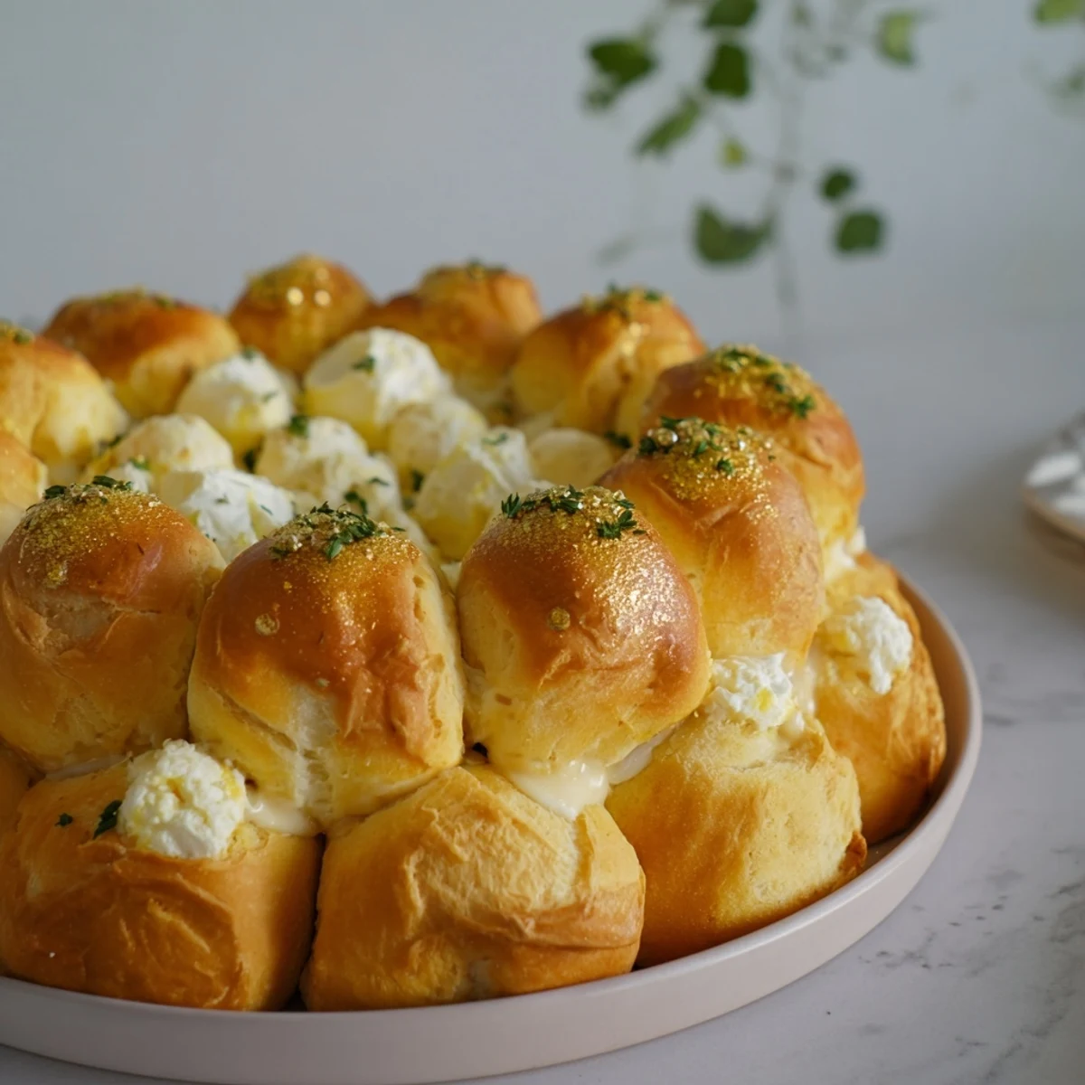 Artfully arranged The Gilded Cage, showcasing a delicious cheese assortment inside crispy breadsticks.