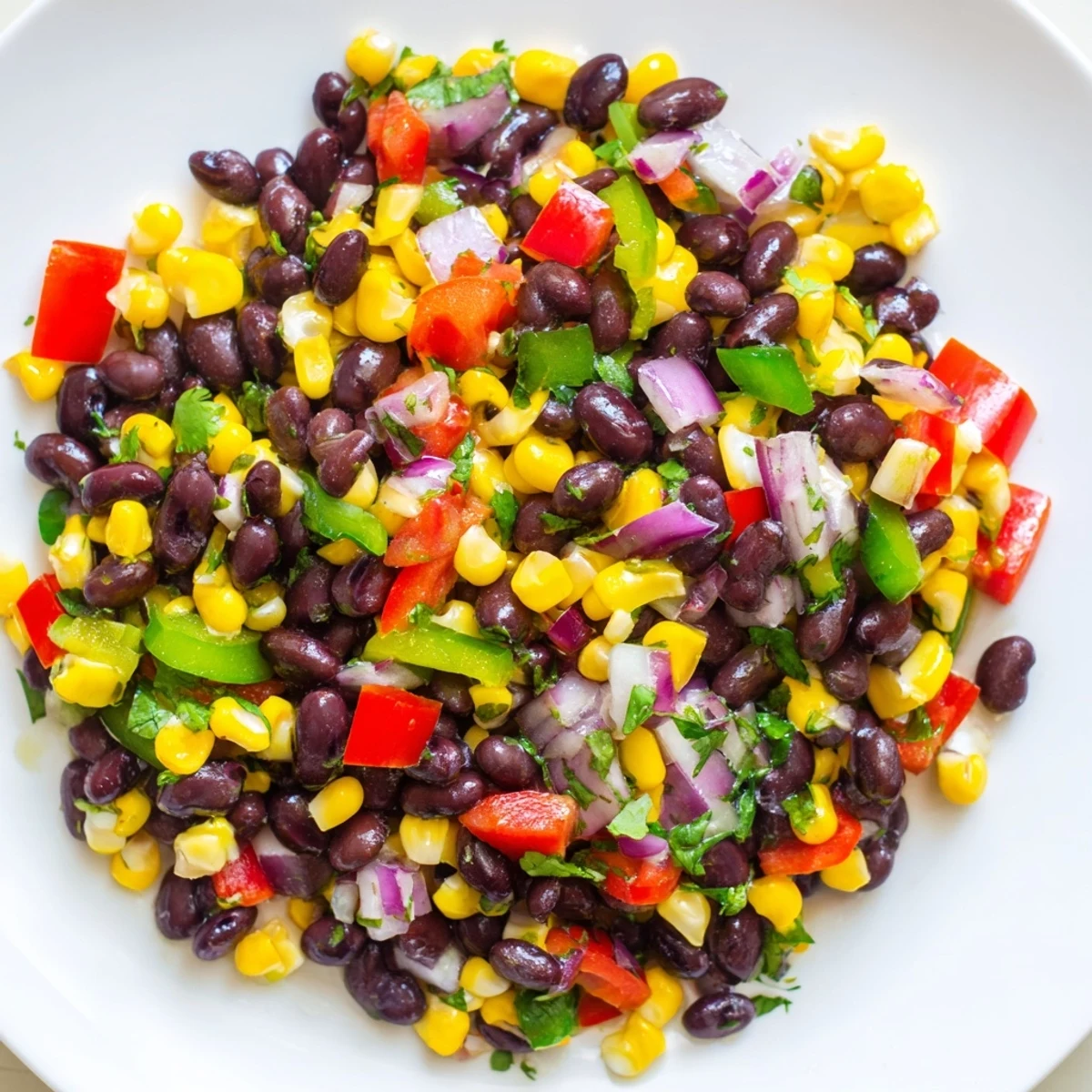 Fresh and colorful Cowboy Caviar Salad, bursting with beans, corn, and a zesty lime dressing.