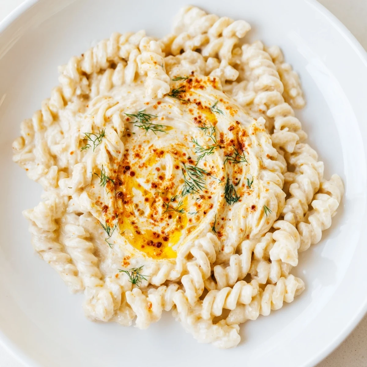 Enjoy the aromatic spiced butter drizzled over freshly made Turkish Yogurt Pasta, ready to savor.