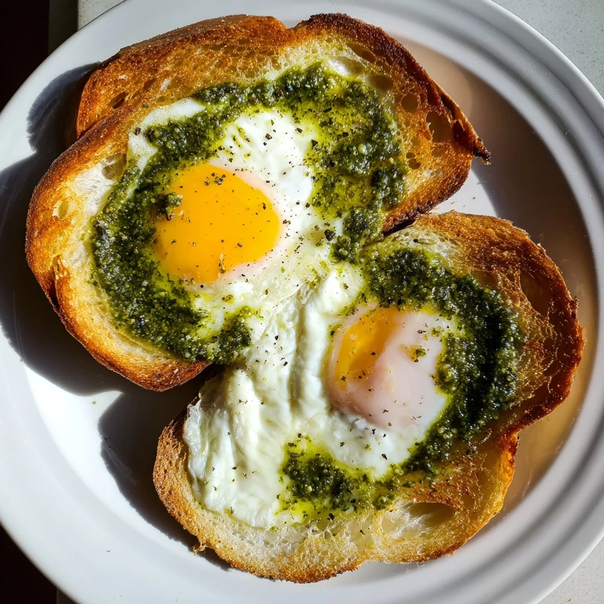 Golden-brown Pesto Egg Grilled Cheese with oozy mozzarella, a savory and comforting lunch.