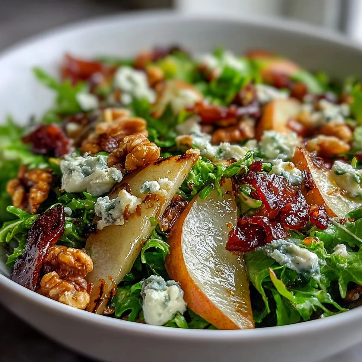 Golden, crispy prosciutto adds savory crunch and pairs beautifully with tangy vinaigrette.