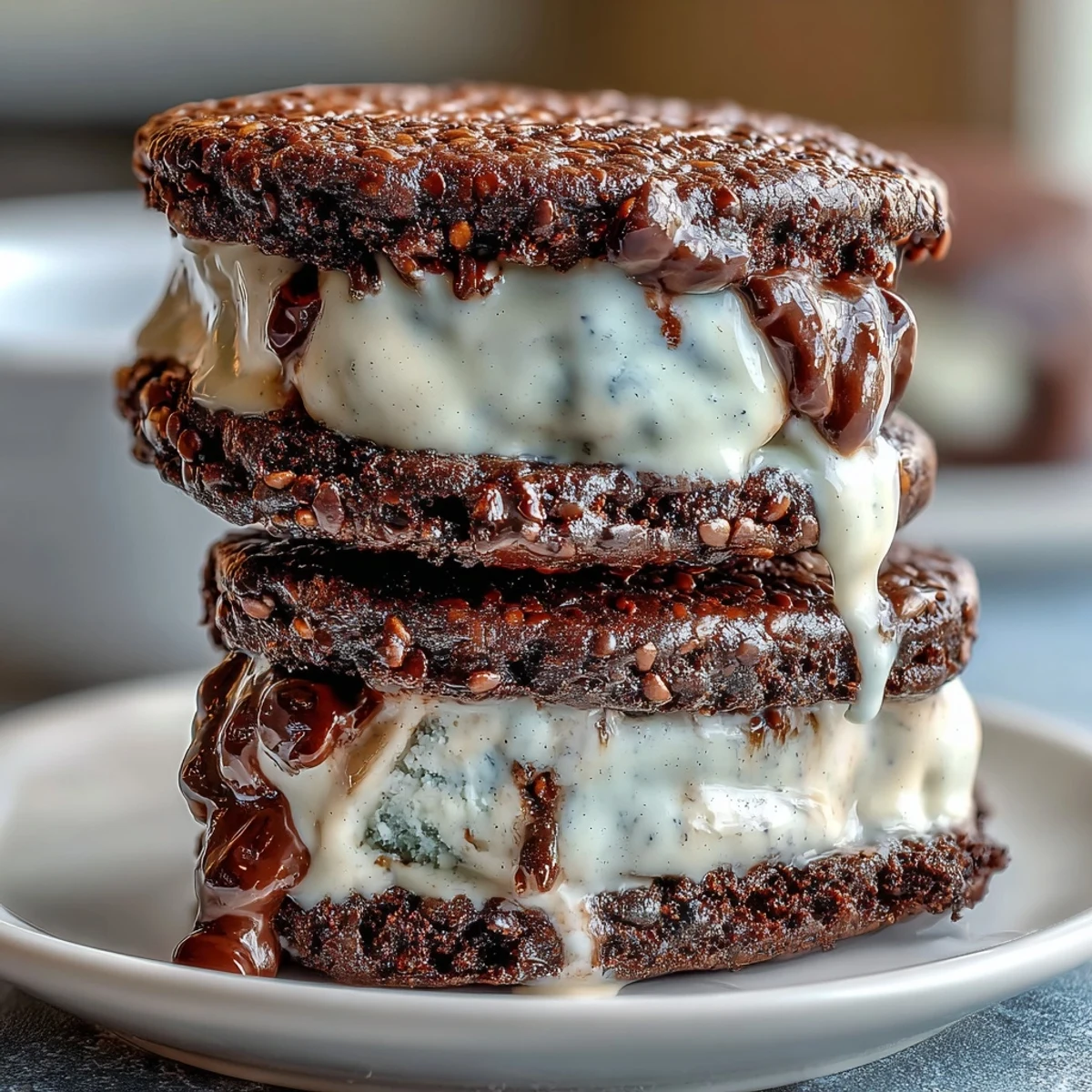 Black Sesame Ice Cream Sandwich