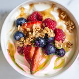 That delicious Cottage Cheese Hot Honey Bowl looks inviting with its colorful berries and sweet, spicy drizzle.