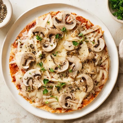 Golden, bubbling extra cheese covers this upgraded frozen pizza; the delicious aroma is inviting.