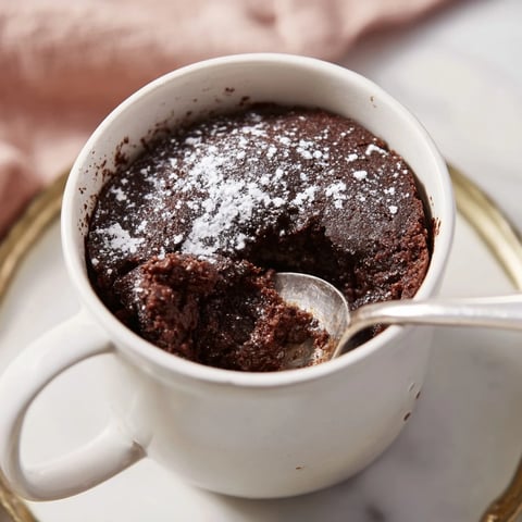 Fluffy microwave mug cake, ready to eat -- a quick, warm dessert from just your microwave.