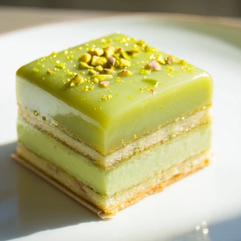 Luxurious Grenouille Royale Petits Fours showcased, glazed and garnished, inviting a delightful bite.