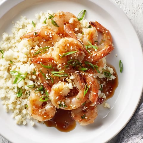 Vibrant Ginger Garlic Shrimp Bowls ready to serve, featuring plump shrimp and a savory soy glaze.