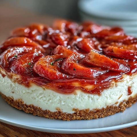 A thick slice of Easy Guava Swirl Cheesecake on a white plate with a fork.