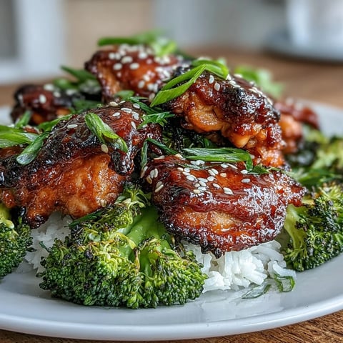 A vibrant sheet pan meal with juicy teriyaki chicken, crisp broccoli, and fluffy brown rice, all drizzled with homemade sauce.