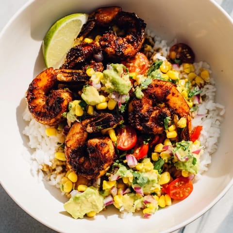 Blackened Shrimp Avocado Bowl