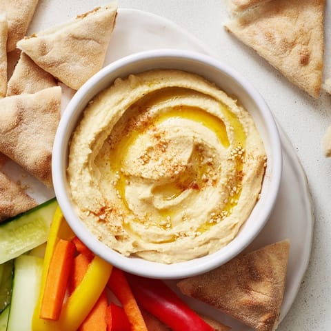 DIY Hummus Homemade Pita Veggie