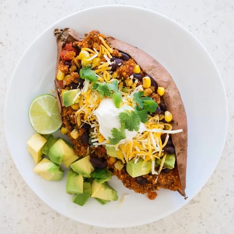 Loaded Baked Sweet Potatoes