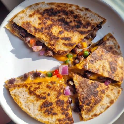 Black Bean Cheesy Quesadilla