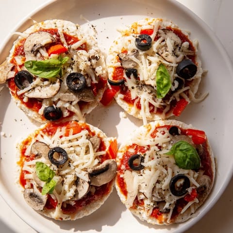 Rice Cake Pizza Squares