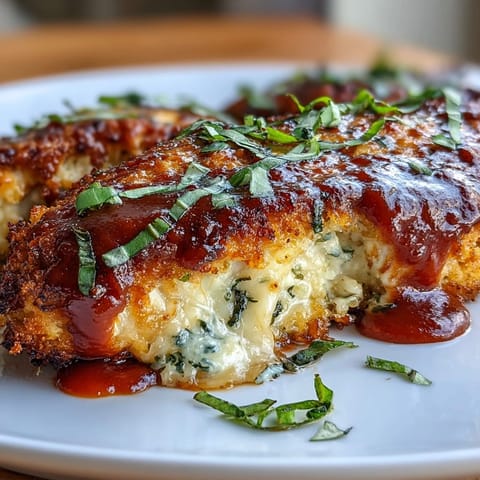 Golden-brown keto baked chicken parmesan coated in almond flour, topped with bubbly mozzarella and marinara.