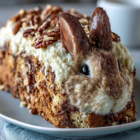Sparkle Easter Bunny Cake with Gold Sprinkles: a whimsical vanilla cake shaped like a bunny, frosted in fluffy buttercream and finished with shimmering gold sprinkles for festive charm.