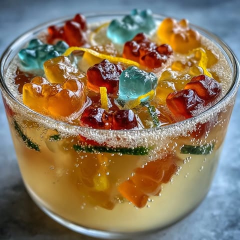 Gummy Bear Lemonade Jelly Cups: a refreshing, colorful dessert perfect for summer.