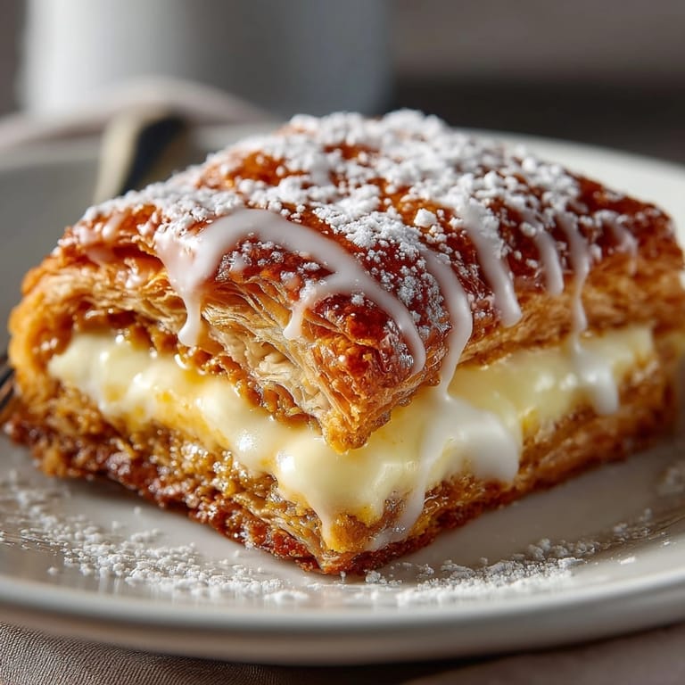 A close-up of freshly baked pumpkin spice cream cheese pastries, featuring a delightful pumpkin filling.
