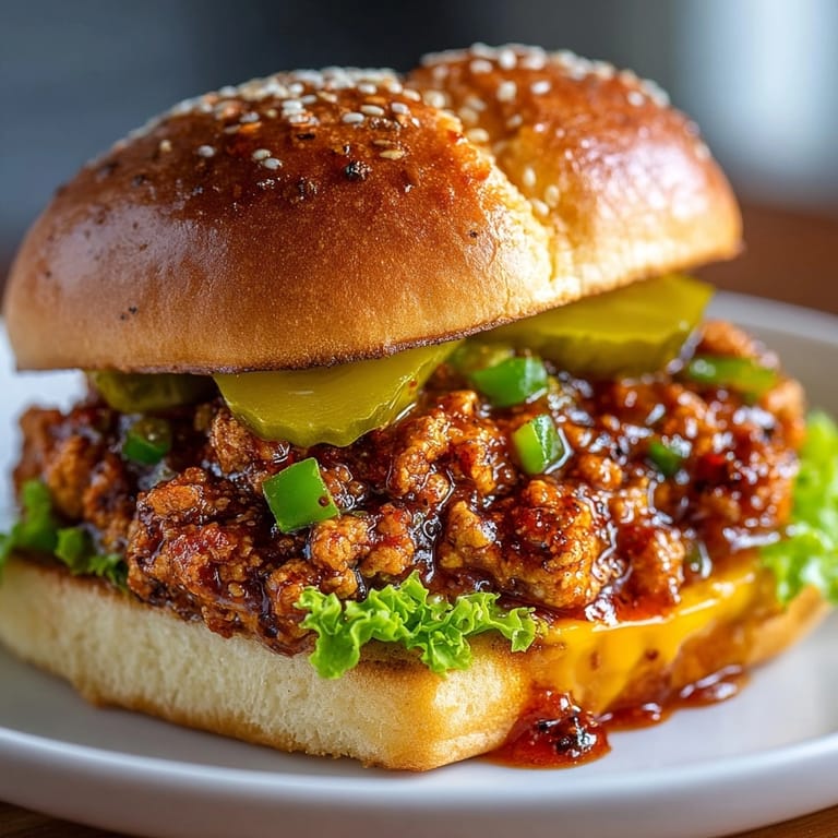 Hearty Cajun Chicken Sloppy Joes mixture loaded onto warm buns for a bold, weeknight meal.