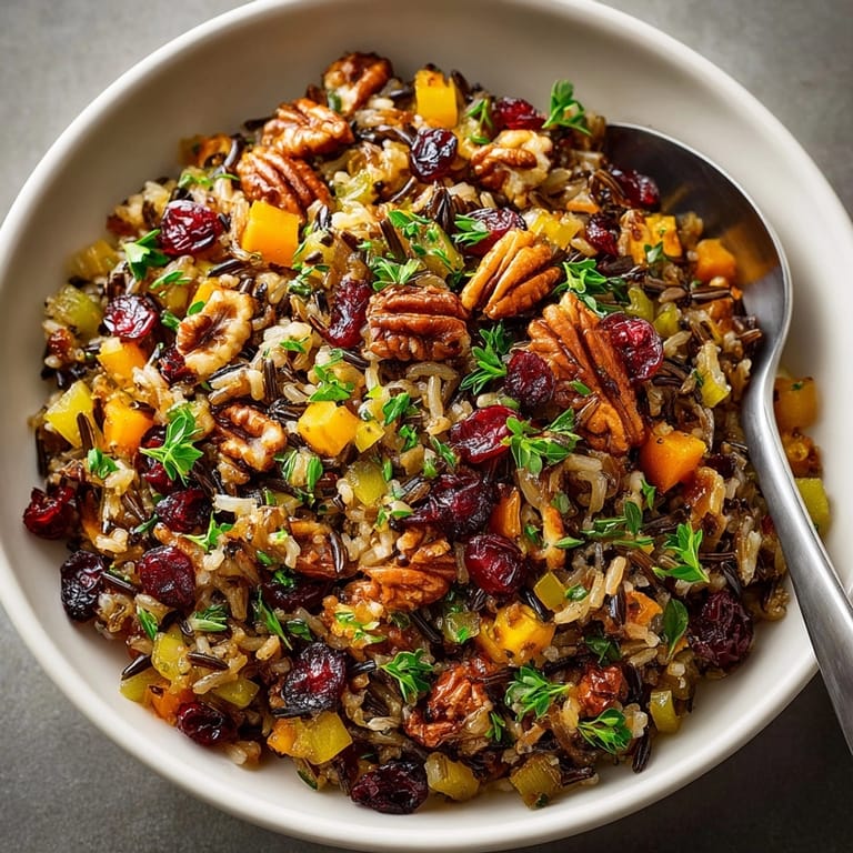 Nutty wild rice and cranberries create a delicious, aromatic Gluten-Free Wild Rice Stuffing.