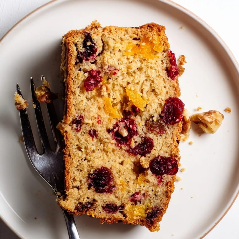 Moist Ginger Cranberry Dutch Holiday Snack Loaf, perfect for winter gatherings or tea.