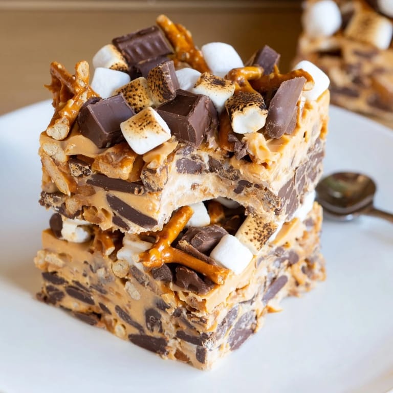 Delicious S'mores Pumpkin Pretzel Fudge Pops layered with crunchy pretzels and pumpkin goodness.  