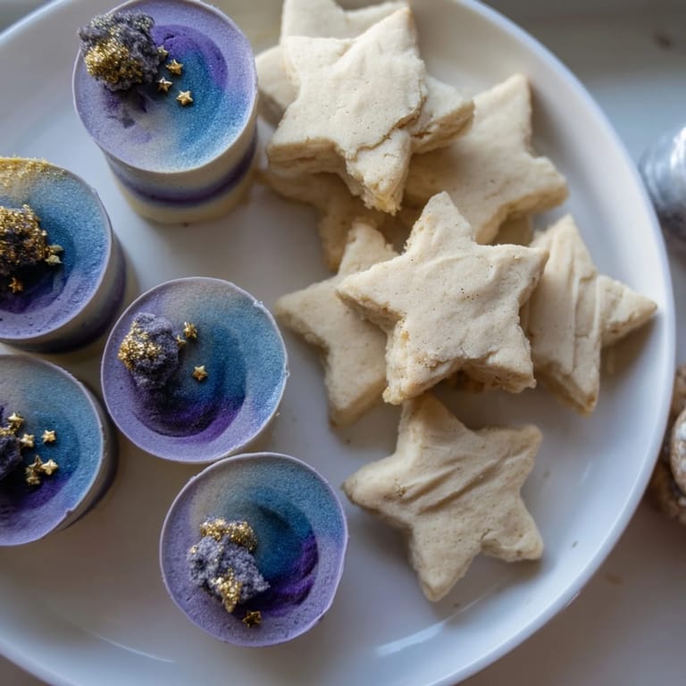 Imagine the Stargazers Dessert Platter, with rich, dark chocolate comet truffles and colorful mousse.