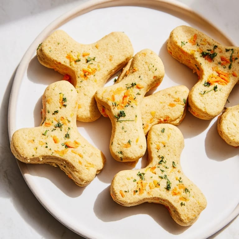 A close-up of a batch of grain-free Friendly Dog Paw Treats ready to be enjoyed.