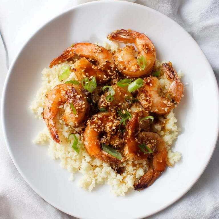 Homemade Ginger Garlic Shrimp Bowls; a quick and easy healthy meal, full of fresh flavors.