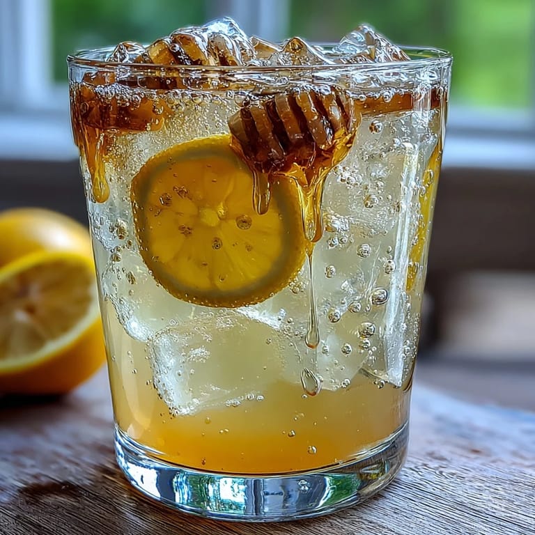 Homemade sparkling fermented lemonade with bubbles rising, offering a zesty, refreshing taste perfect for warm days.