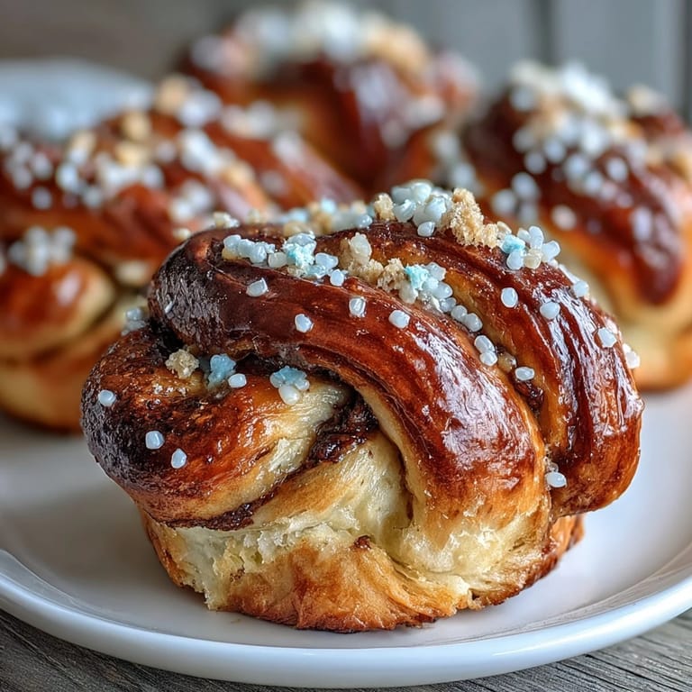 Fluffy brioche-style buns swirled with fragrant cardamom filling and finished with pearl sugar, perfect for a cozy Swedish fika break.