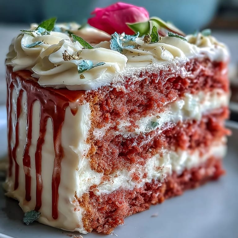Beautiful Bridal Shower Rosé Velvet Cake ready for a celebration.