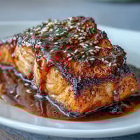 Succulent honey soy glazed salmon served with sesame broccoli, perfect for an easy weeknight dinner.